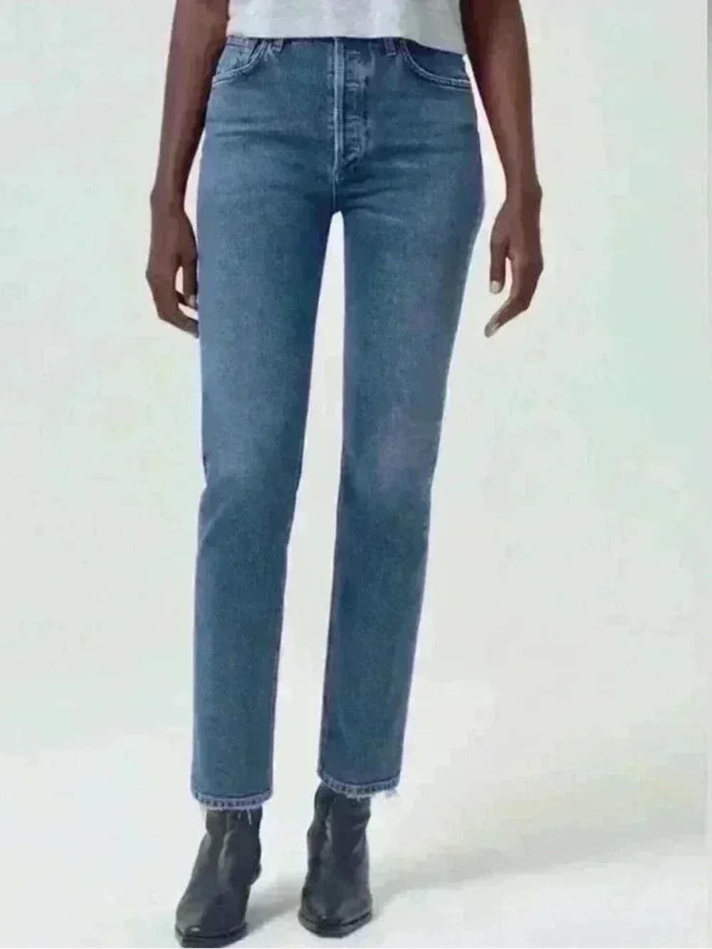 Agolde Riley Long Blue Jeans Size 28